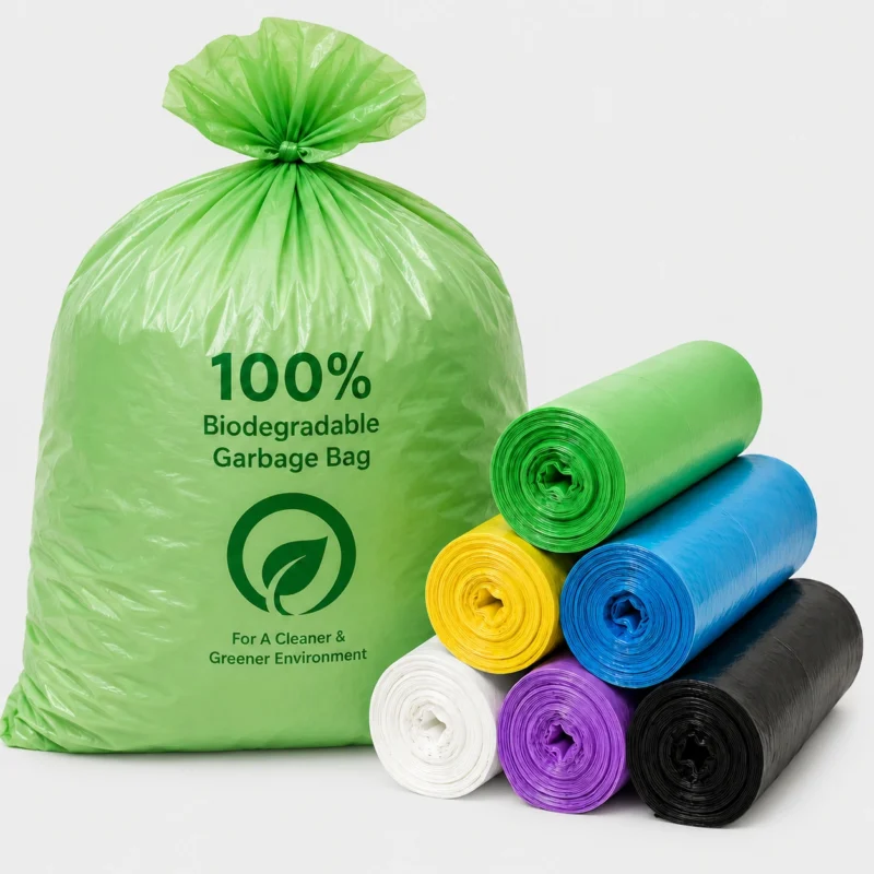 Biodegradable Garbage Bags And Vibrant Rolls