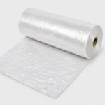 Clear Plastic Sheeting Roll On Gray Backdrop