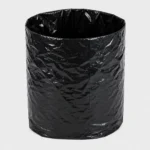 Glossy Black Crinkled Plastic Bag