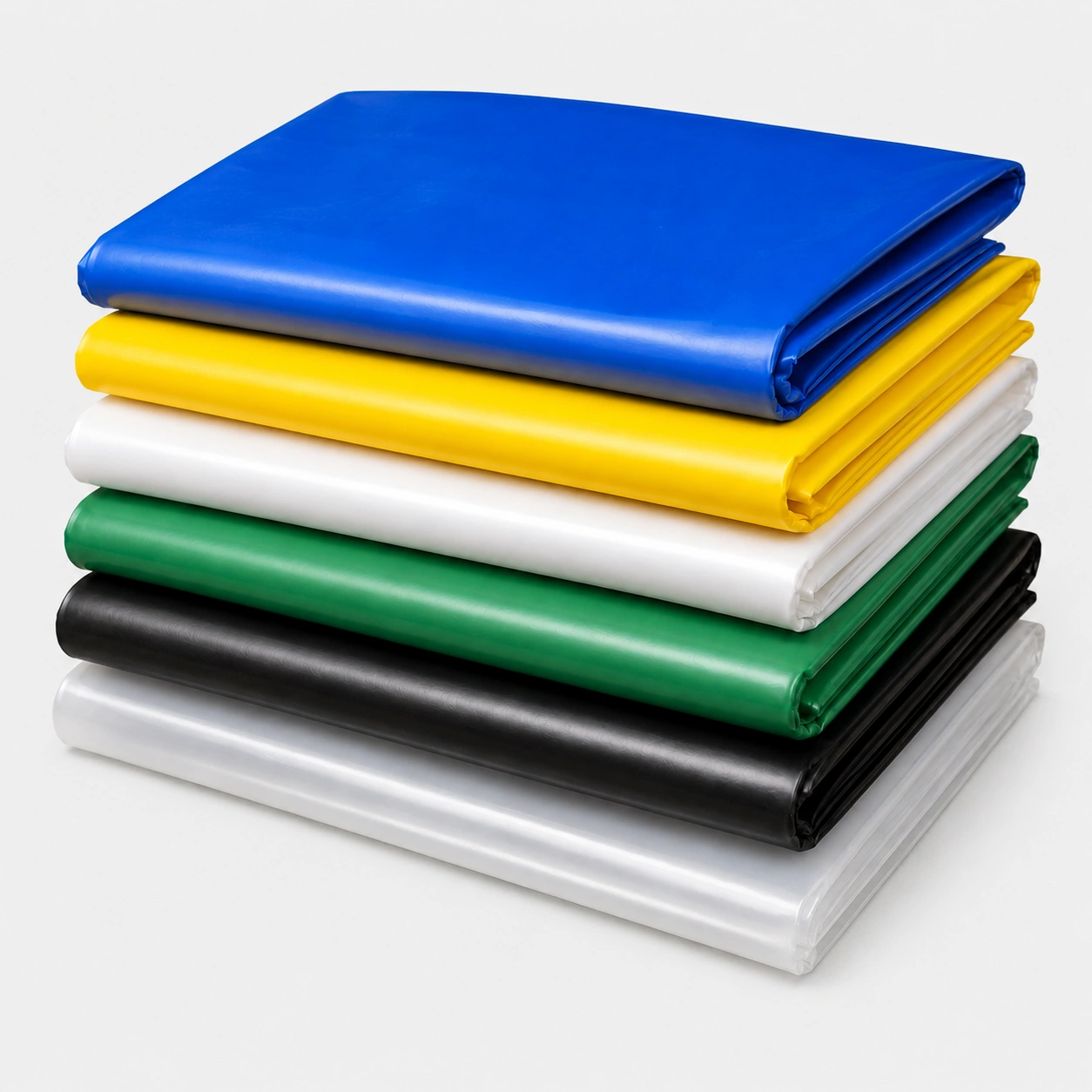 Stacked Plastic Sheets In Vibrant Colors